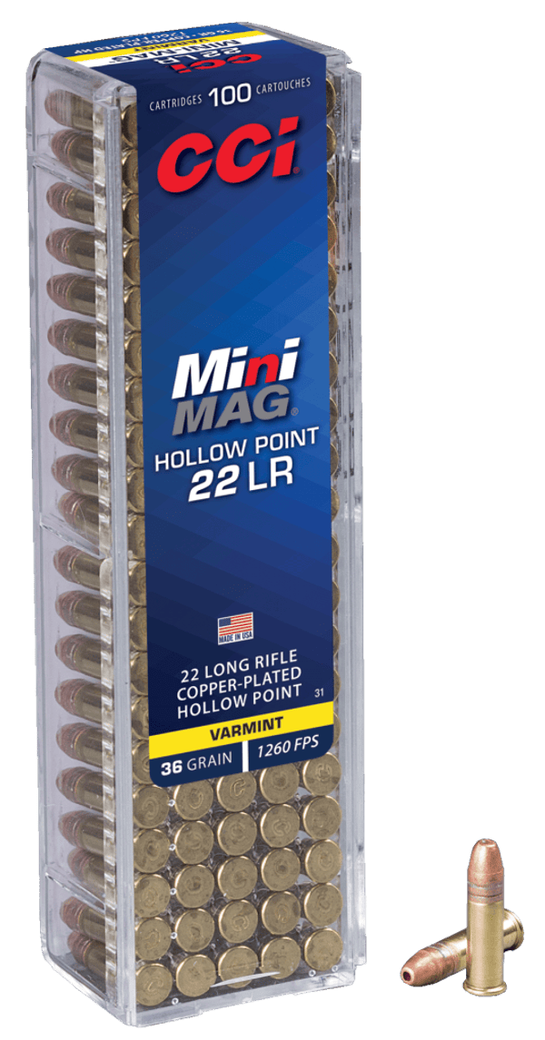 Randfeuerpatrone CCI Mini Mag CP-HP 36gr .22 lr - VE 100 Schuss, Bild 1